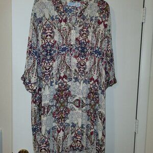 National Brand Multi Color (Size (L) Light Weight Linen Blend Top/Dress